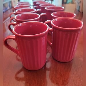 JCP Home Italiana Red Mugs set of 12